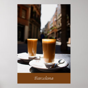 Barcelona kaffeavbrott poster