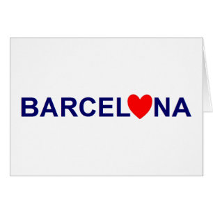 Barcelona kärlek hälsningskort