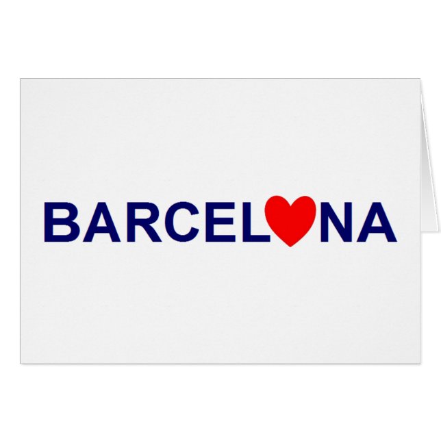 Barcelona kärlek hälsningskort (Framsidan Horizontal)
