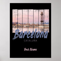 Barcelona Katalonien solnedgång Siluett Spanien vi