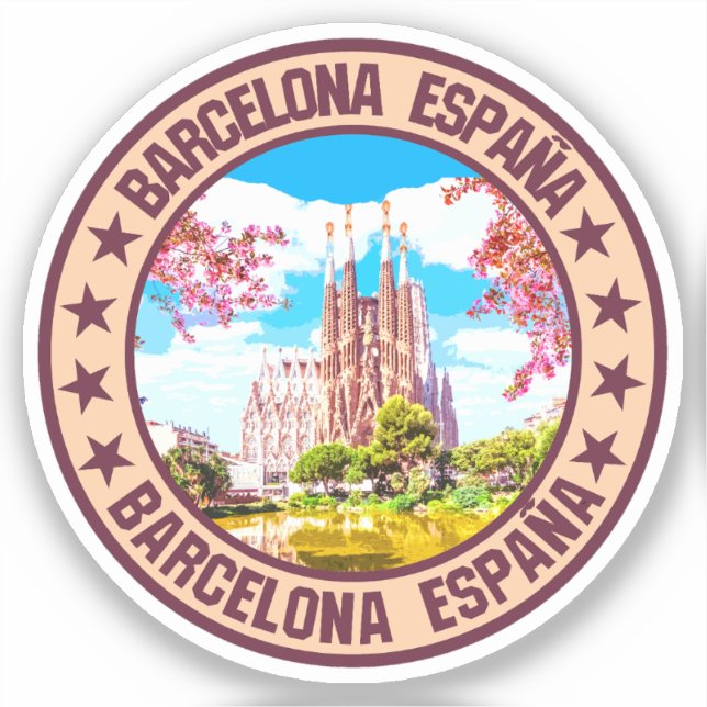 Barcelona Klistermärken (Framsida)