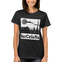 Barcelona kvinna grundläggande T-tröja