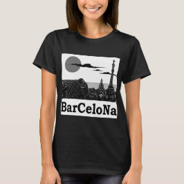 Barcelona kvinna grundläggande T-tröja Tee Shirt