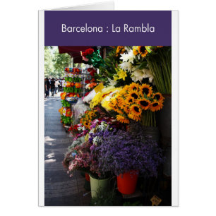 Barcelona: La Rambla Hälsningskort