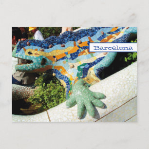 Barcelona Lizard Hand Mosaics Vykort