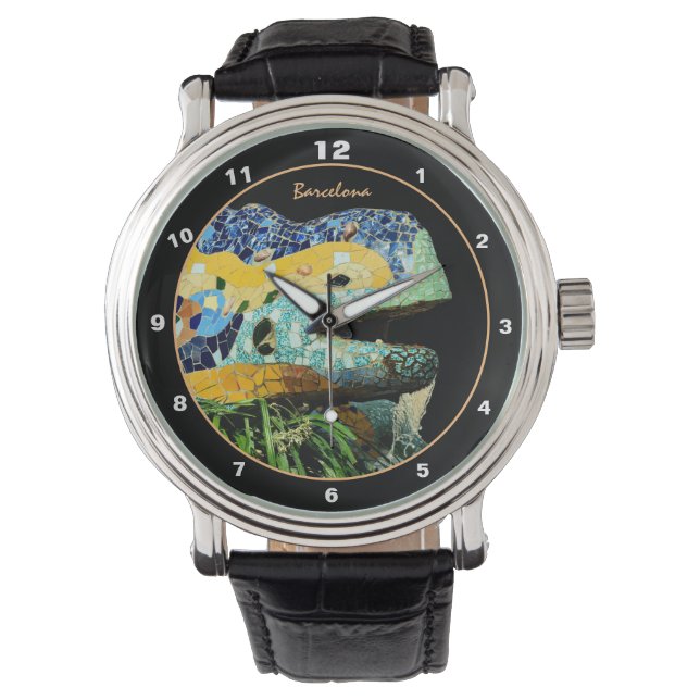 Barcelona Lizard & Park Guell, Katalonien/Gaudi Armbandsur (Framsida)
