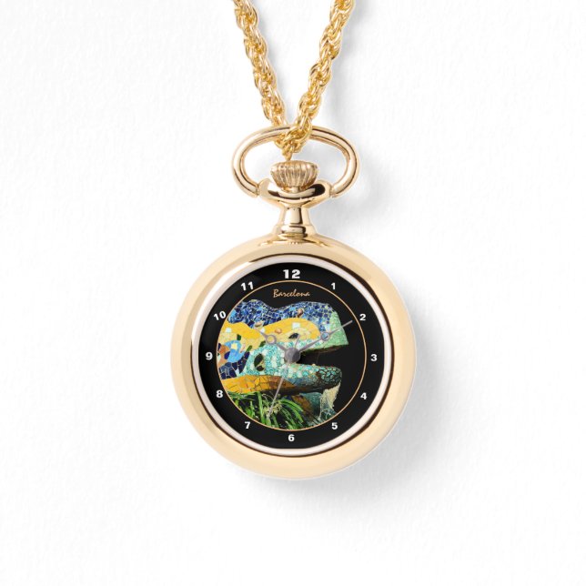 Barcelona Lizard & Park Guell, Katalonien/Gaudi Armbandsur (Framsida)