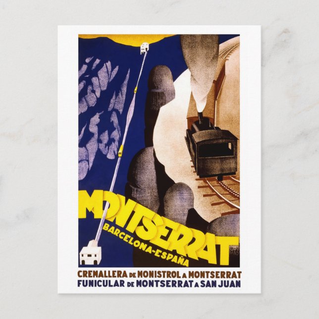 Barcelona Montserrat Spanien Vykort (Framsida)