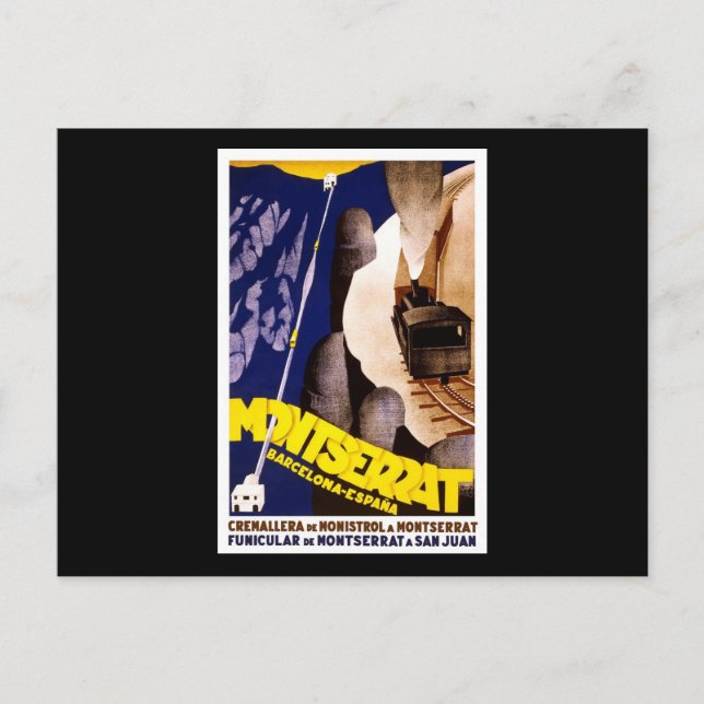 Barcelona Montserrat Spanien Vykort (Framsida)