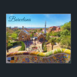 Barcelona Park Güell Vykort<br><div class="desc">Barcelona Park Guell</div>
