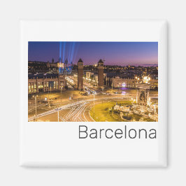 Barcelona Plaza de Espana Catalonia Spain Sunset Magnet