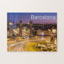 Barcelona Plaza de Espana Catalonia Spain Sunset Pussel