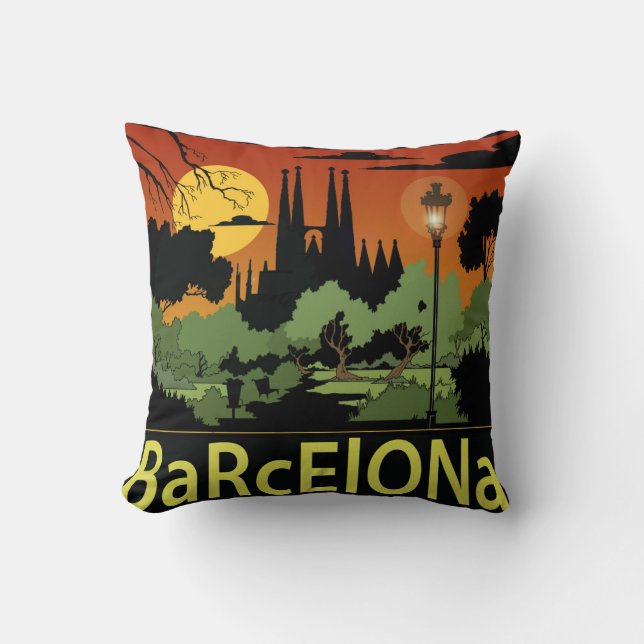 Barcelona Polyester Kastkudde 40 x 40 cm Kudde (Framsida)