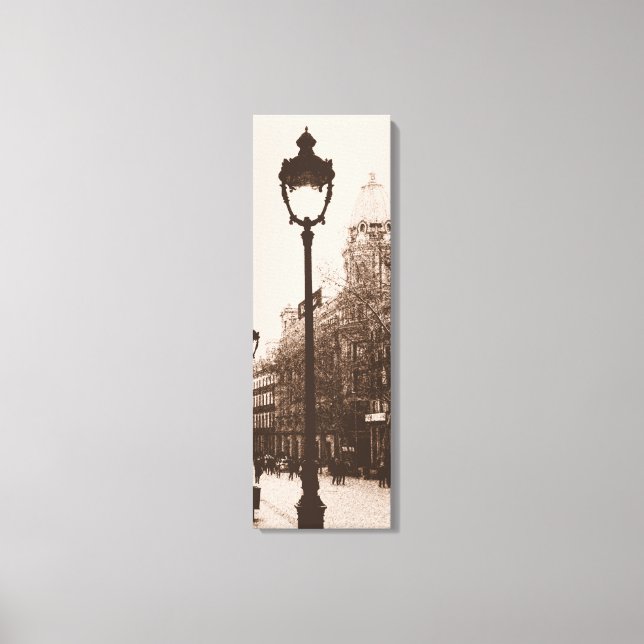 Barcelona Portal del Angel - Gallery Wrapped Canva Canvastryck (Framsida)