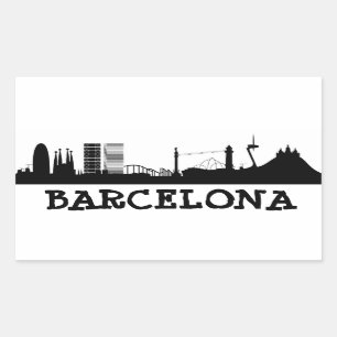Barcelona Rektangulärt Klistermärke