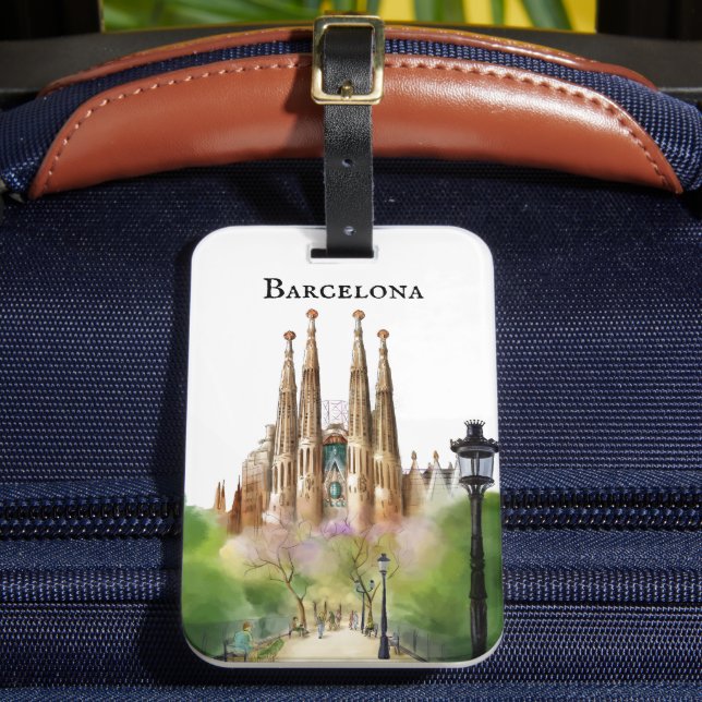 Barcelona Sagrada Família-målning Bagagebricka (Framsida Insitu 2)