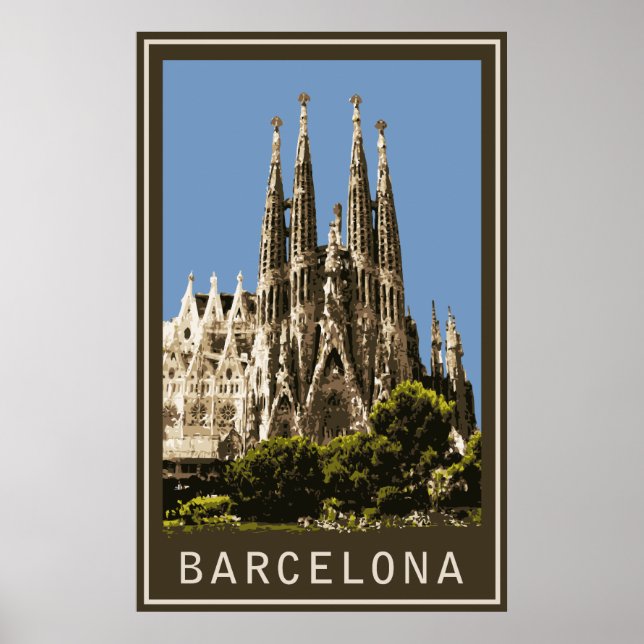 Barcelona Sagrada Familia Poster (Framsidan)