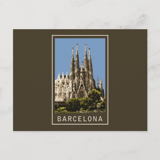 Barcelona Sagrada Familia Vykort (Framsida)