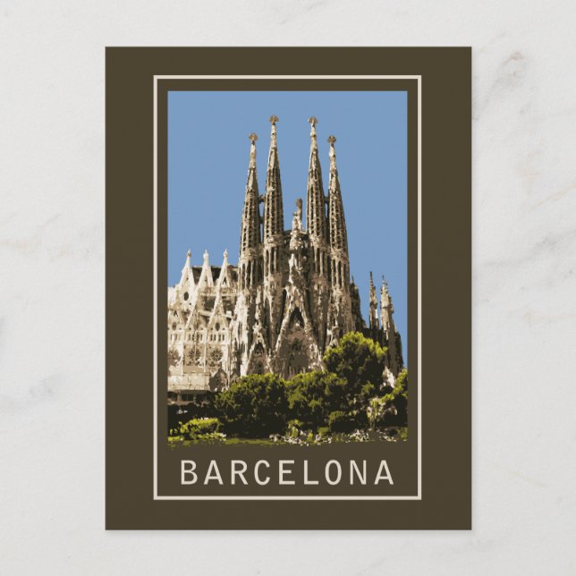 Barcelona Sagrada Familia Vykort (Framsida)