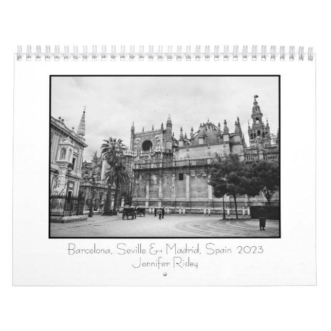 Barcelona, Sevilla & Madrid, Spanien - 2023-kalend Kalender (Omslag)
