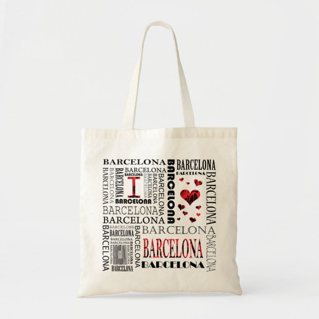 Barcelona shopping bag tygkasse (Framsidan)