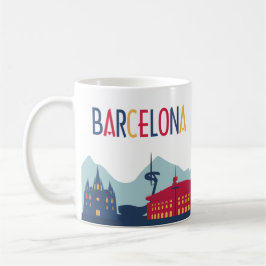 Barcelona Skyline Kaffemugg