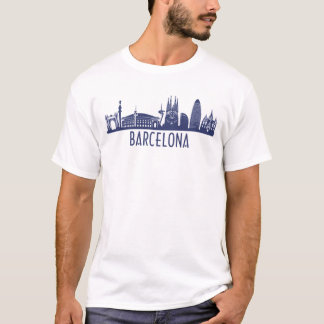 Barcelona Skyline T Shirt