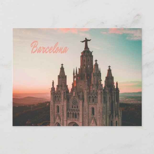 Barcelona Spain Church Vykort (Framsida)
