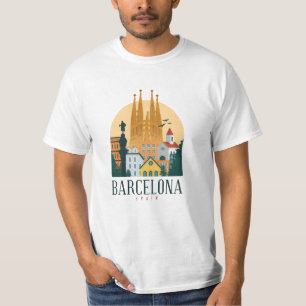 Barcelona Spain Cute spansk resegåva City Kärlek T Shirt