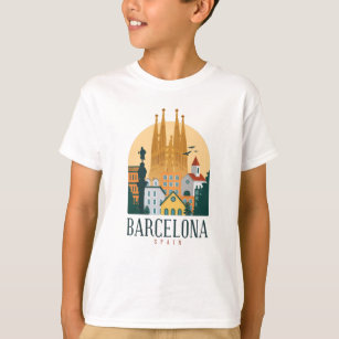Barcelona Spain Cute spansk resegåva City Kärlek T Shirt