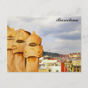 Barcelona Spain La Pedrera Gaudi Photo Vykort
