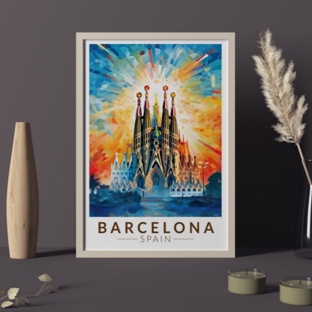 Barcelona Spain La Sagrada Familia Travel Art Poster (Skapare uppladdad)
