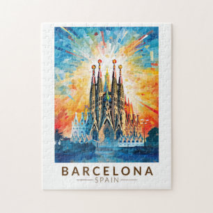 Barcelona Spain La Sagrada Familia Travel Art Pussel