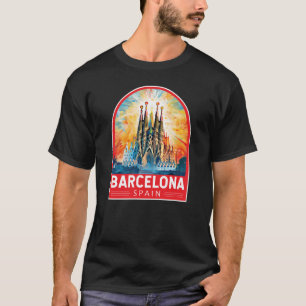 Barcelona Spain La Sagrada Familia Travel Art T Shirt