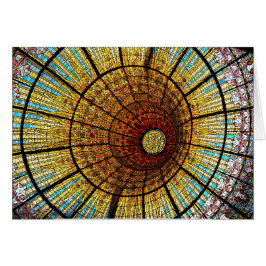 Barcelona Spain Palau de la Musica Catalana Photo Hälsningskort