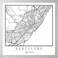 Barcelona Spain Street Karta