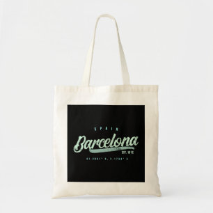 Barcelona Spain Travel Retro Hoodie Tygkasse