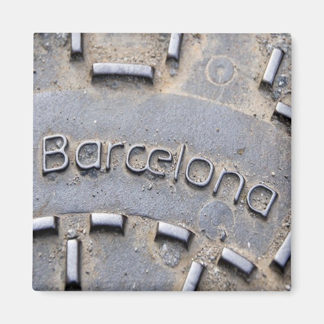 Barcelona Spain Travel Souvenir Fridge Magnet (Framsidan)