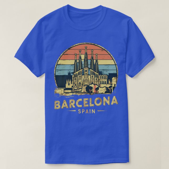 Barcelona Spanien 1 T Shirt (Design framsida)