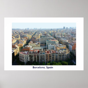 Barcelona Spanien affischtryck Poster
