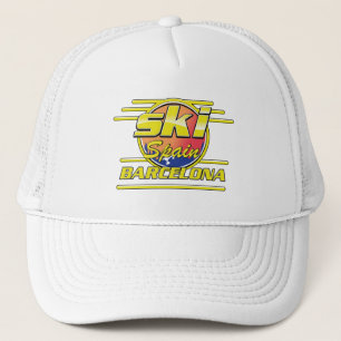 Barcelona Spanien att åka skidor logotyp Keps