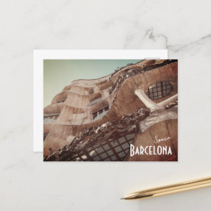 Barcelona, Spanien - Casa Batllo av Gaudi Postcard Vykort