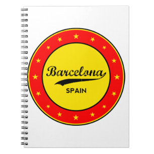 Barcelona, Spanien, cirkel Anteckningsbok Med Spiral