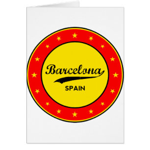 Barcelona, Spanien, cirkel Hälsningskort