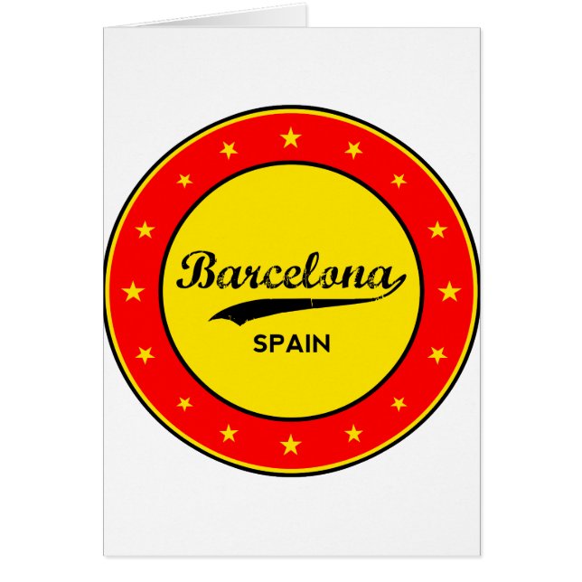 Barcelona, Spanien, cirkel Hälsningskort (Framsidan)