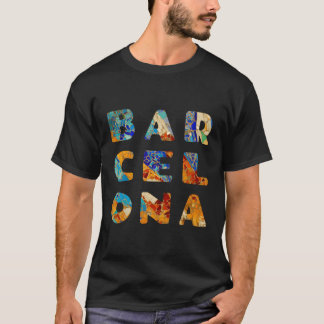 Barcelona Spanien Clip Mosaic Spanska Espana T Shirt