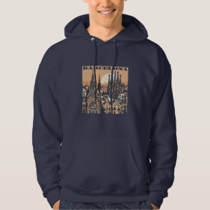Barcelona Spanien Europa Hoodie