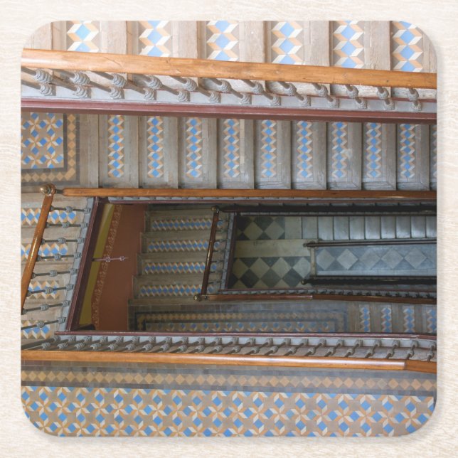 Barcelona, Spanien, färglöst trapphus Underlägg (Framsidan)