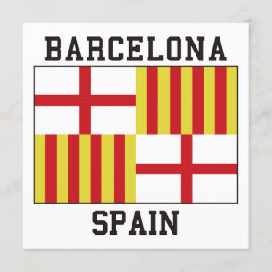 Barcelona Spanien flagga Inbjudningar