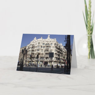 Barcelona Spanien, Gaudi, hälsningkort Kort